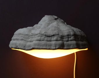 Wall lamp in the shape of a tinder fungus (Fomes Fomentarius)