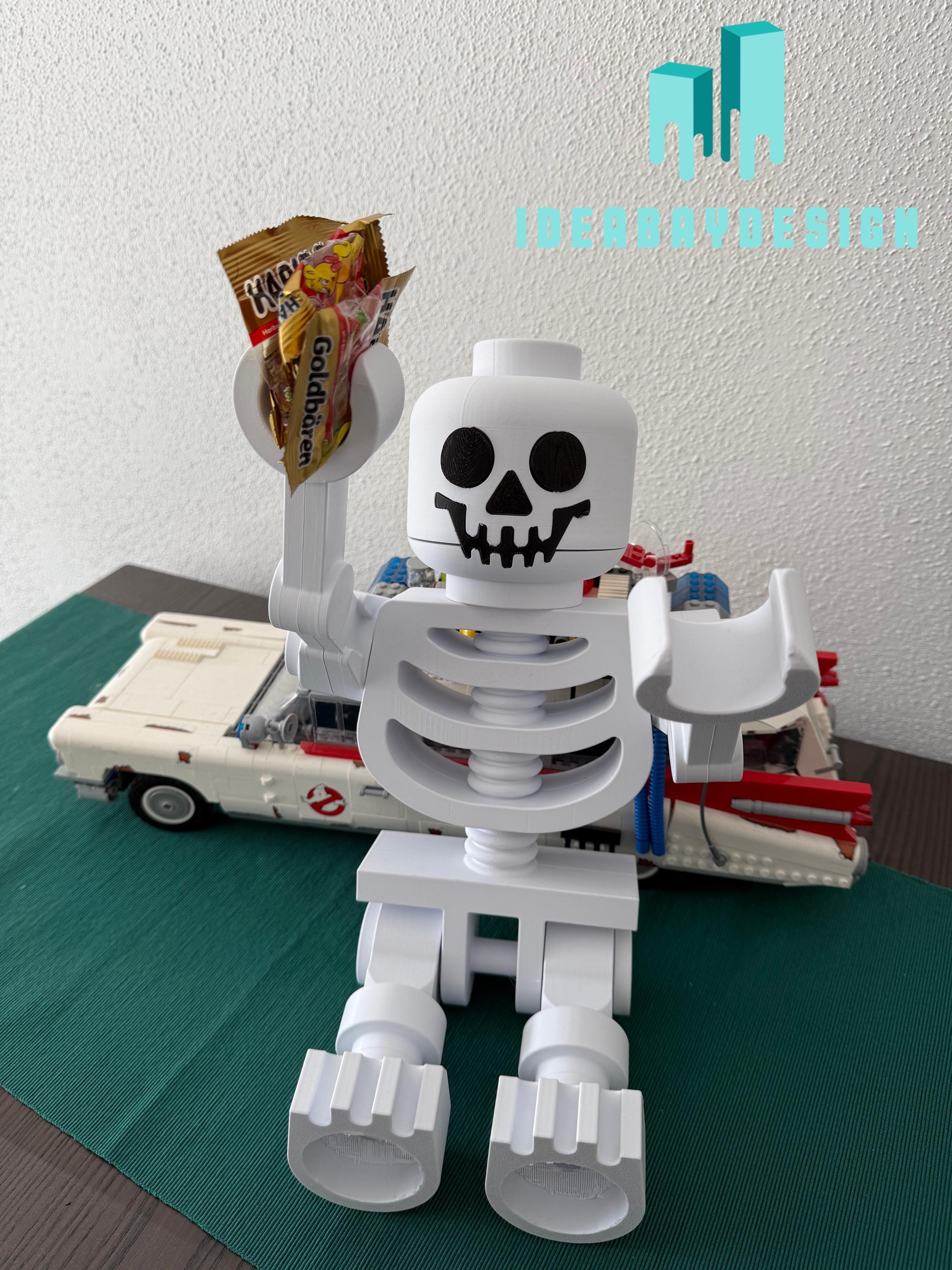 Halloween XXL High-quality, Lego-inspired minifigure, giant skeleton