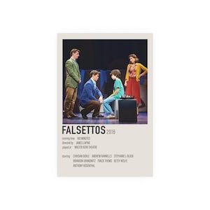 Poster di film vintage in raso e opaco d'archivio ispirati al musical Falsettos
