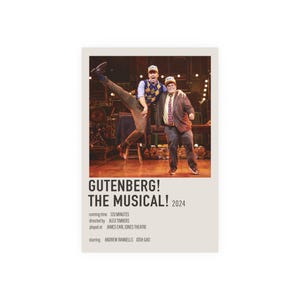Gutenberg! The Musical! Inspired Satin and Archival Matte Posters Aesthetic Vintage Movie Poster Style