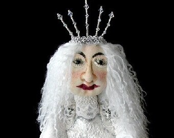 Art Doll-The White Queen  from Alice In Wonderland-Ooak  (Made to Order by Request)