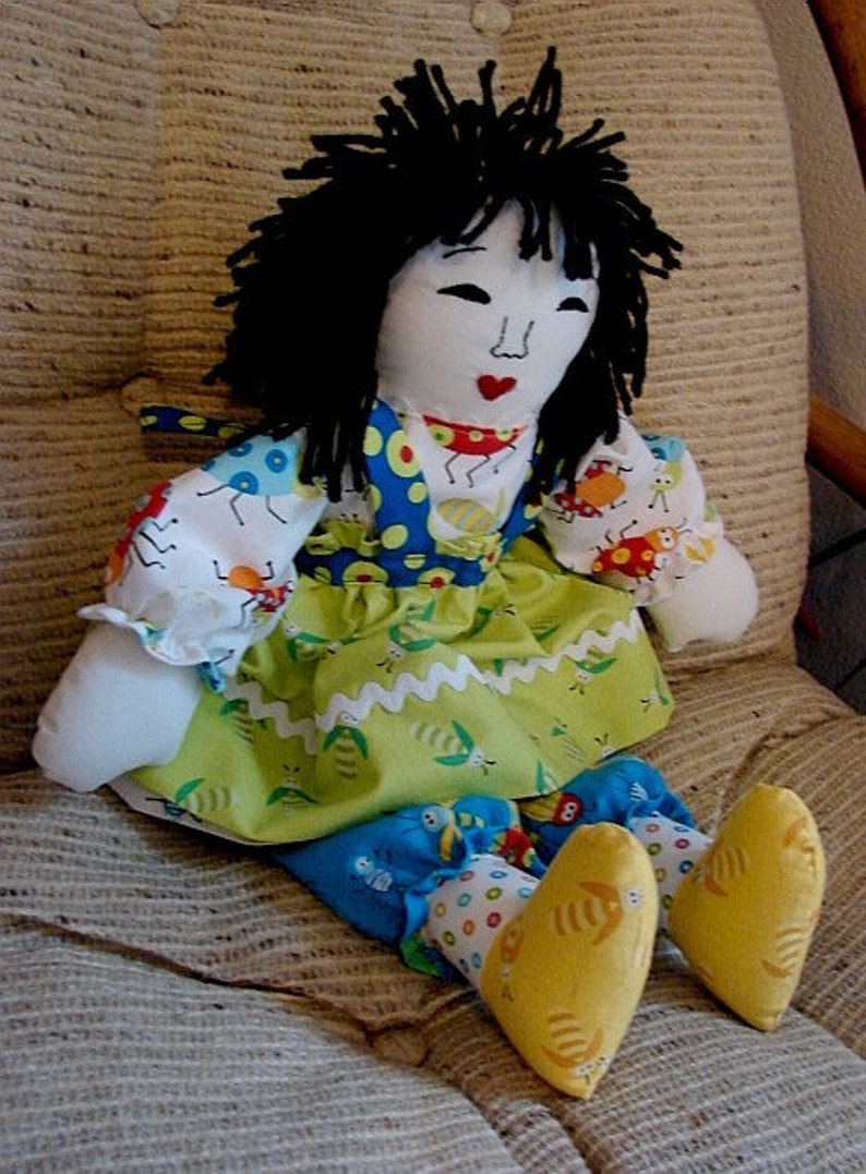 Rag Dolllittle Asian Rag Doll Made From Quilt Fabrics Etsy