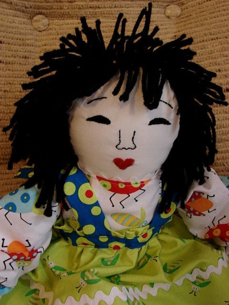 Rag Dolllittle Asian Rag Doll Made From Quilt Fabrics Etsy