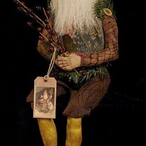 Primitive Folk Art-Woodsman Santa Claus-Art Doll-Ooak Made to Order By Request image 2