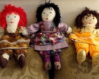 Rag Dolls-Child Friendly-(Made by request) 20" tall per doll.