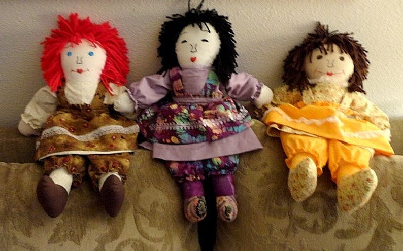 Rag Dolls-Child FriendlyMade by request 20 tall per doll. image 1