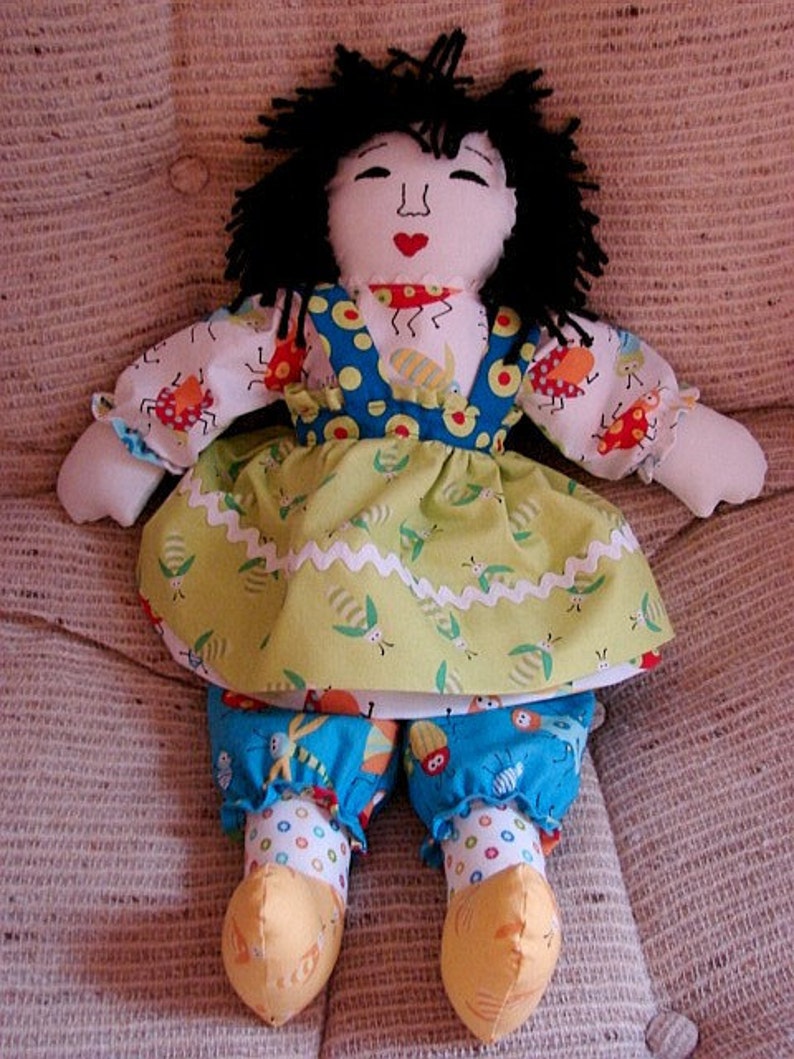 Rag Dolllittle Asian Rag Doll Made From Quilt Fabrics Etsy