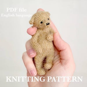 Seamless Mini Teddy Bear Pattern. PDF file, English language. Knitting Pattern