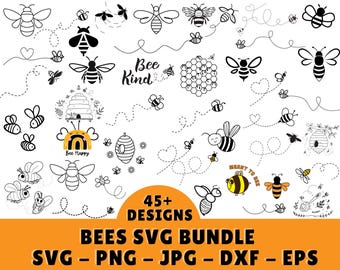 Bee Svg Png Bundle, Bee Png Bundle, Bee Cut Files, Honeycomb Svg, Svg Files For Cricut, Bee Clipart, Honey Bee Svg, Honey Svg, Queen Bee Svg