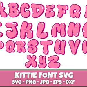 Kittie Font svg, Kittie Font Png, Kittie letters SVG file for cricut, Cat Font svg, Kids Fonts svg, Baby font svg, font svg Cricutf