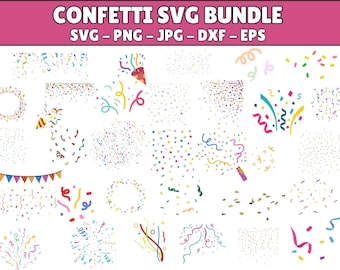 Geburtstags-Svg-Bundle, Konfetti Png, Konfetti Clipart, Geburtstags-Svg, Geburtstagsparty-Svg, Silhouette-Svg, Geburtstagsparty-Svg