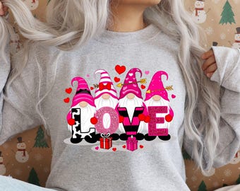 Love gnomies Valentine's Day png sublimation design download, Happy Valentine's Day png, Valentine's gnomes png, sublimate designs download