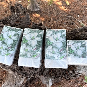 Vintage Paper Guest Towels Napkins Lot Of 4 Packs - Southern Magnolia Collection - Glass Act Design - Made In USA Sealed Tableware