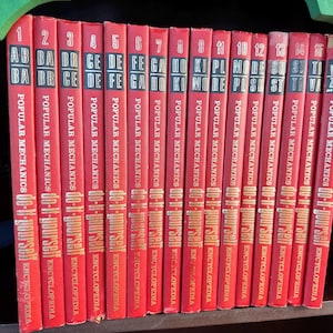 Vintage 1968 Popular Mechanics Do It Yourself Encyclopedia Set - Retro DIY Repair Books - Full 1960s Book Set - FREE SHIPPING - 16 Books
