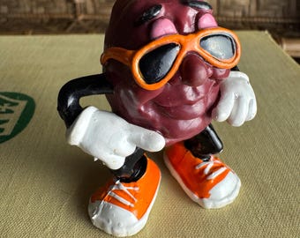 Vintage California Raisins PVC Figure - Applause Collectible - Orange Sunglasses Character - 1980s Raisin Toy - CalRab