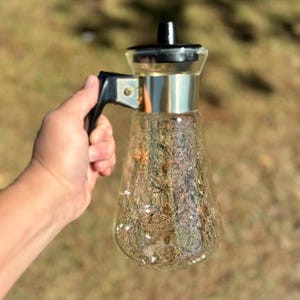 Vintage CORNING ATOMIC STAR Midcentury Coffee Carafe Pitcher Lidded