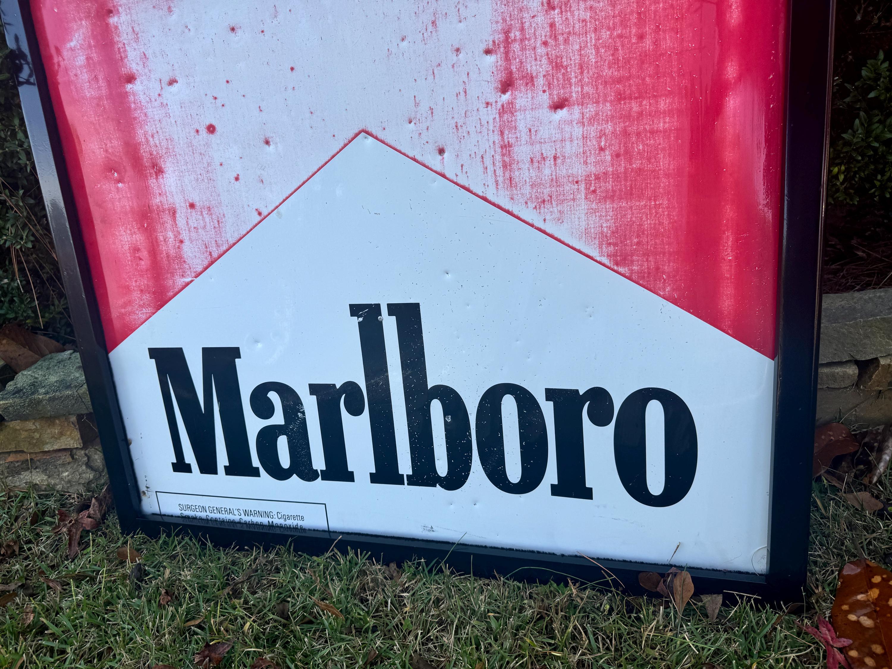 Vintage Extra‑large Marlboro Metal Sign 36