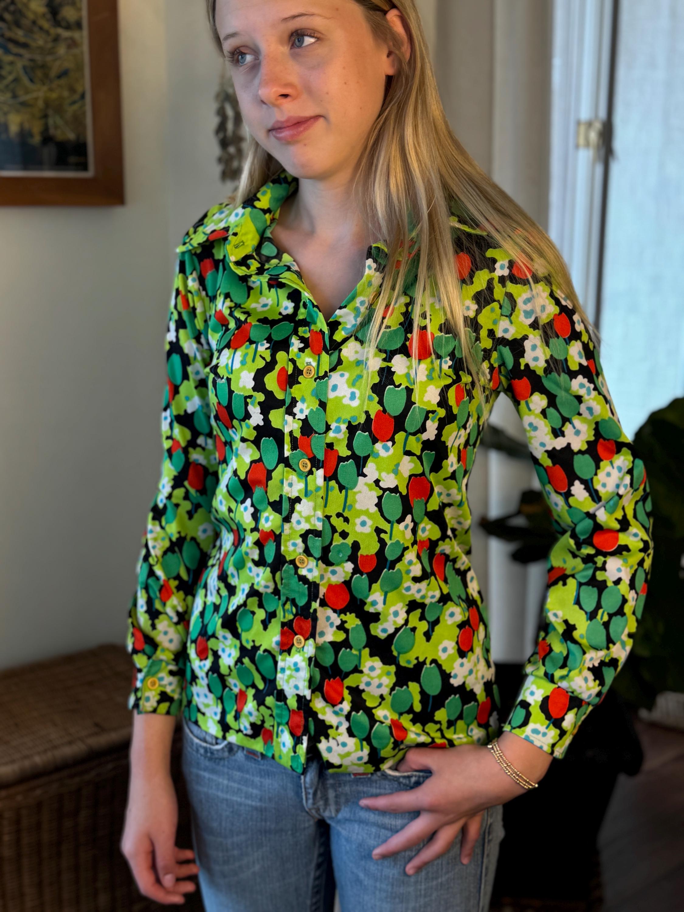 Lime Green Button Up