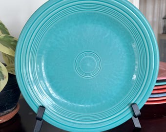 Prato de Jantar Fiesta - 26,7 cm - Turquesa - Flamingo - Homer Laughlin - Cores Vintage e Contemporâneas - Vendido Separadamente
