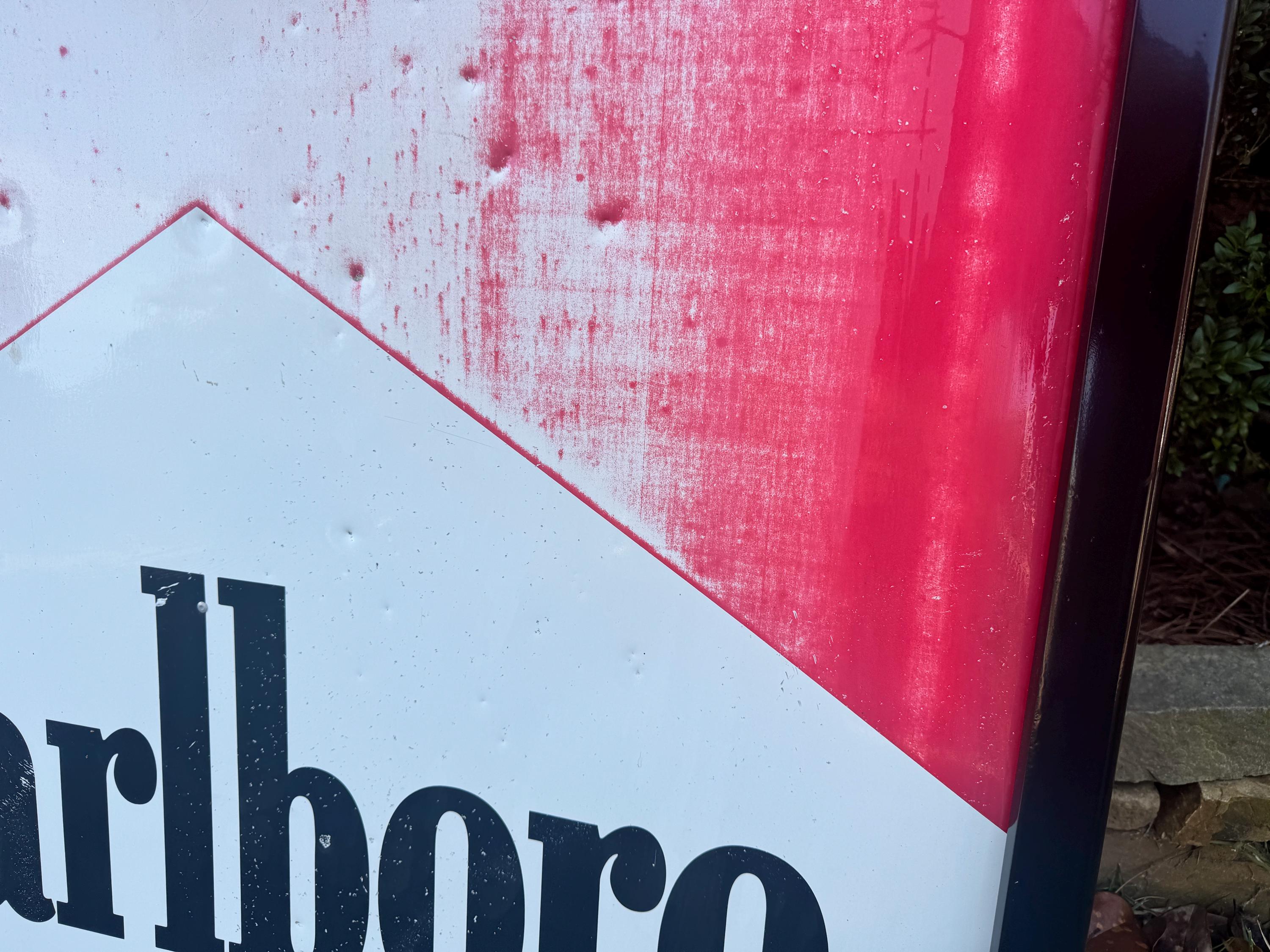 Vintage Large Marlboro Metal Sign 36