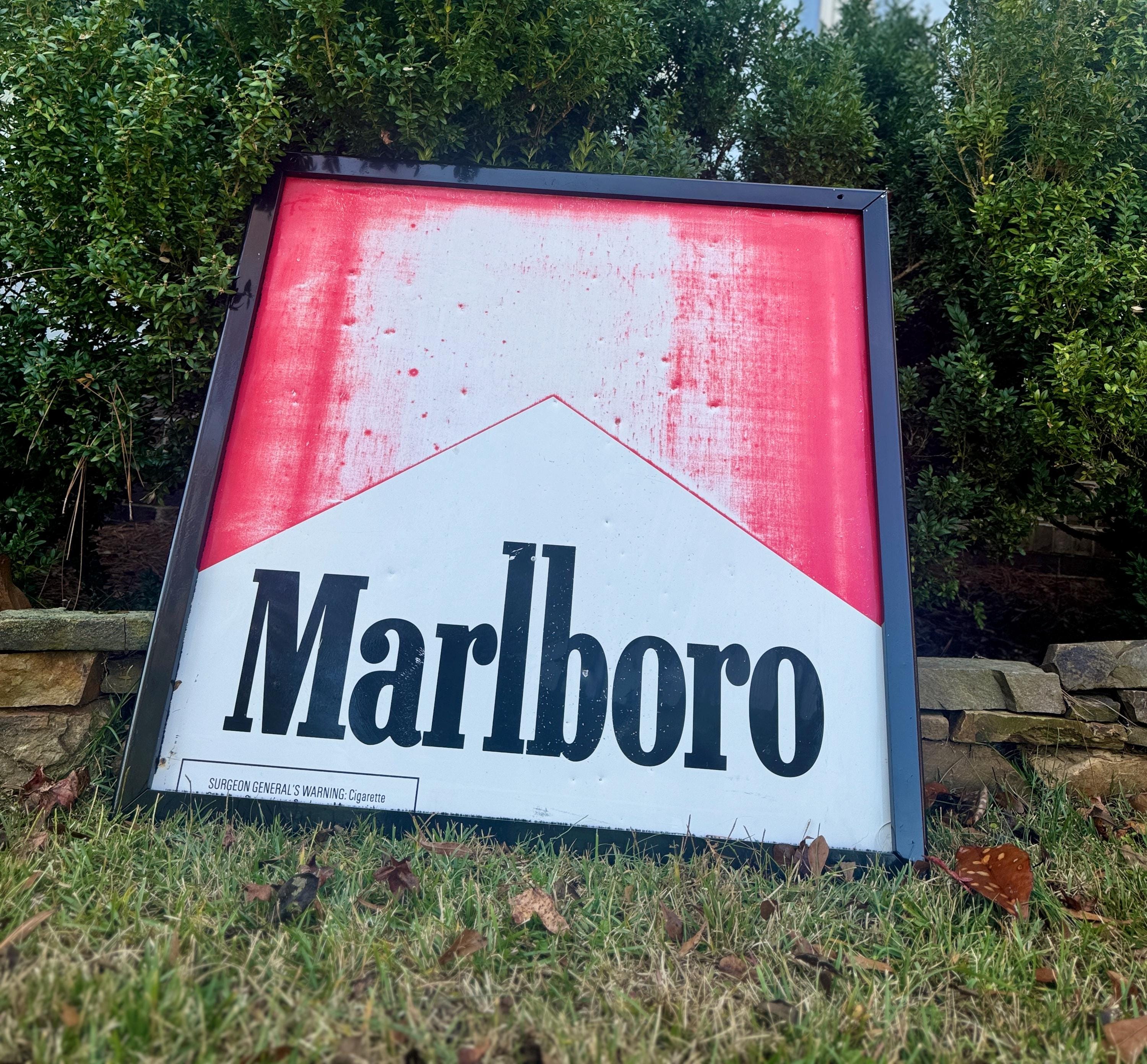 Vintage Large Marlboro Metal Sign 36