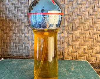 Vintage Pierre Cardin Cologne Spray 2.8 oz - 1970s Space Age Chrome Dome Bottle