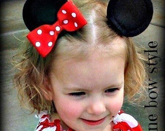 LARGE Mouse ear clips perfect for kids Halloween mouse headband for vacation mouse clip on ears for pigtails size small