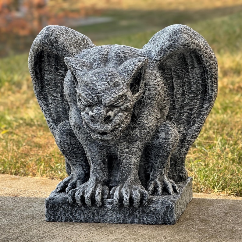 Concrete Gargoyle Statue Outdoor Gothic Guardian Sculpture Version ...
