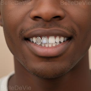 Grelhas de dente de estrela pop, design geométrico oco e suave, joias de dente para festa hip hop punk, boné moderno com cobertura de gelo, acessório de dente moderno