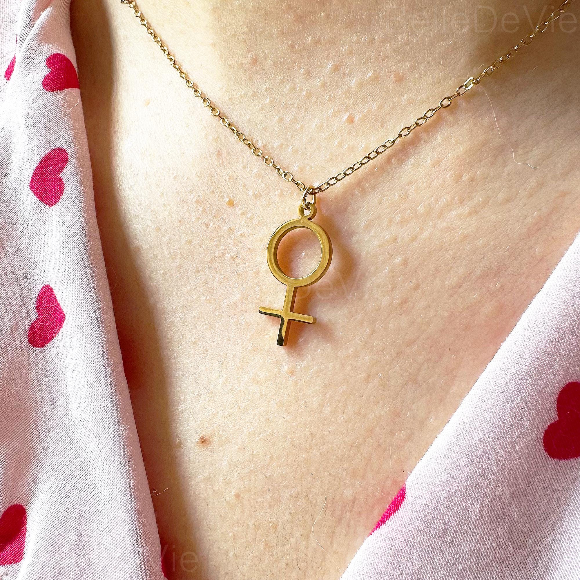 Options Feminist Lesbian Necklace 14k Gold Filled LGBT Lesbian