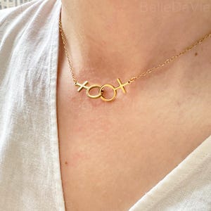 3 Options 14k Gold Filled Lesbian Necklace Lesbian Pride Jewelry - Sterling Silver Double Venus Necklace Gift For Her Mother's Day Gift