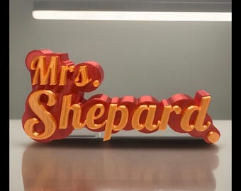 Placa de escritorio personalizada impresa en 3D: regalo personalizado para profesores o para la oficina