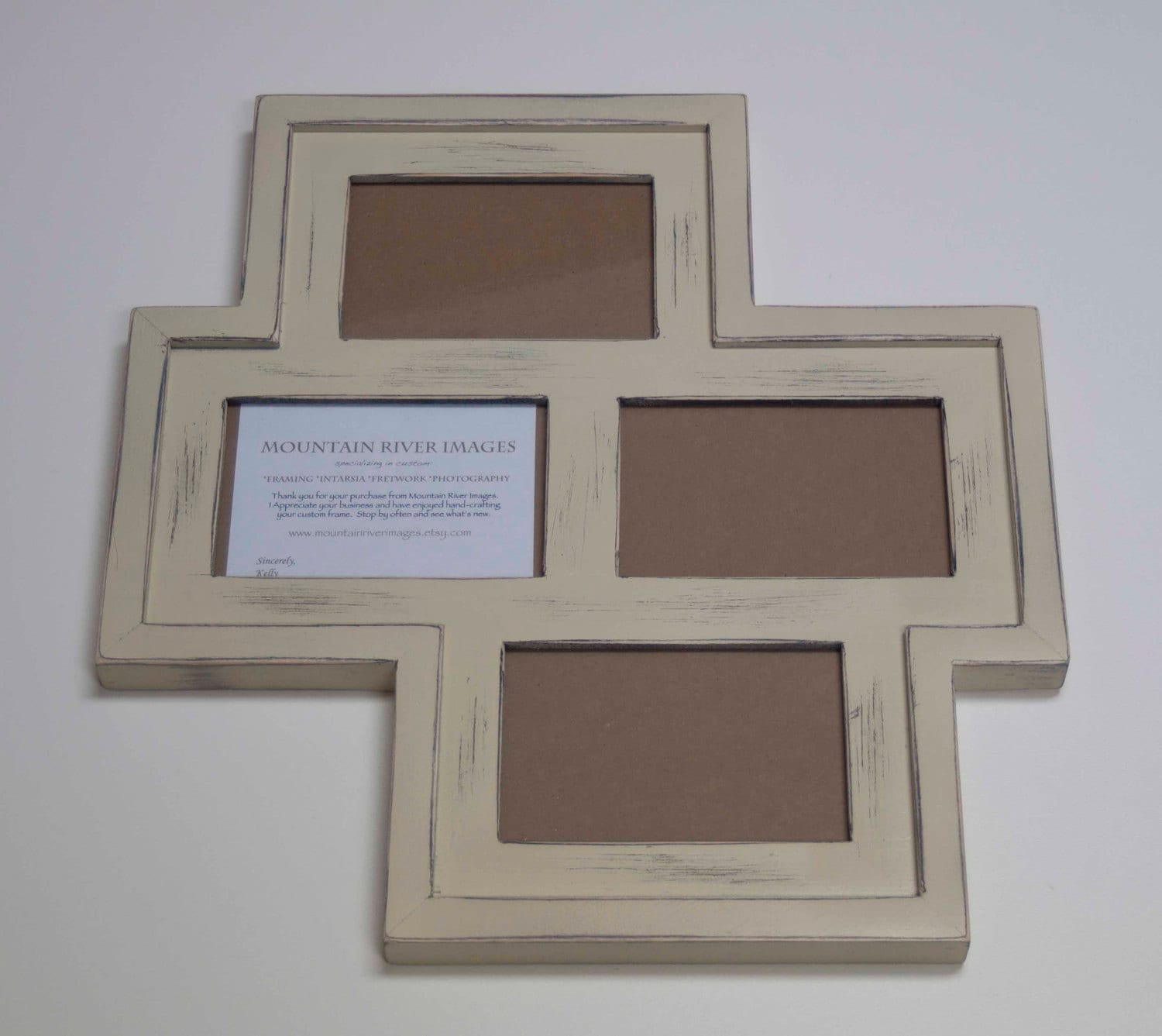 Collage Picutre Frame MULTI 4 Opening 4x6 distressed rustic Etsy