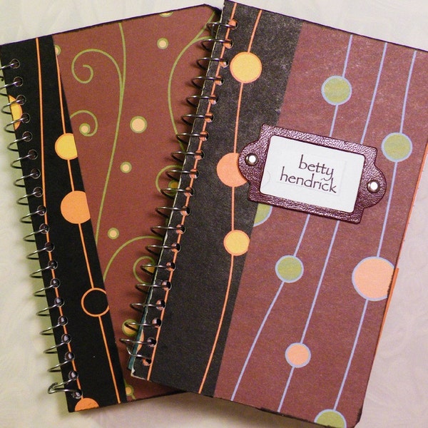 2 Custom Journals Ruled with Pocket and Envelope