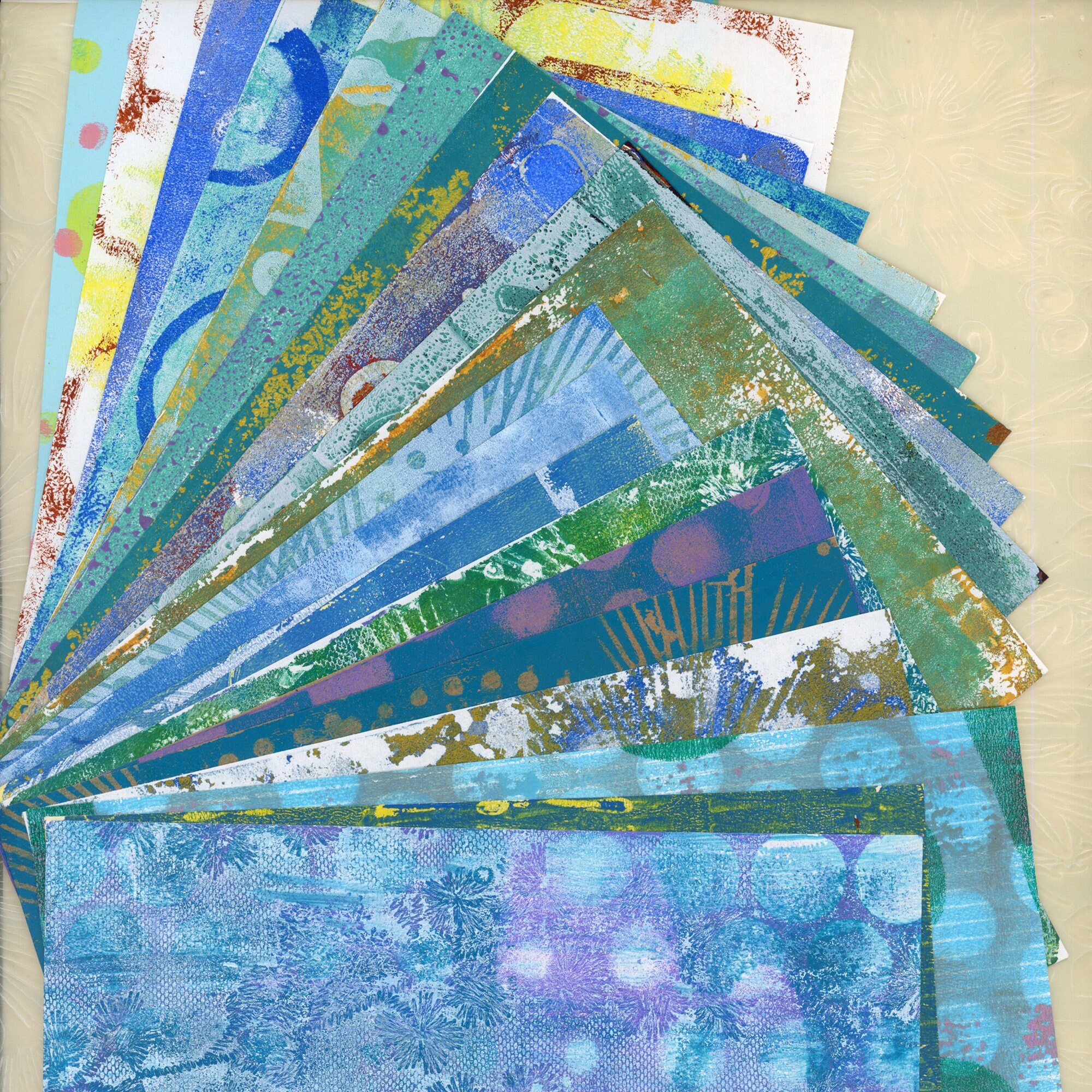 Printed Collage Paper, Printed Painted Papers, Ephemera Art, Mixed ...