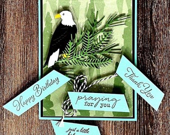 Whitman And Daughter Bald Eagle Card, Eagle Birthday Jamaica