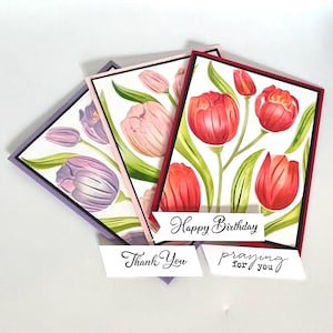 Carte 3D Tulipes en relief
