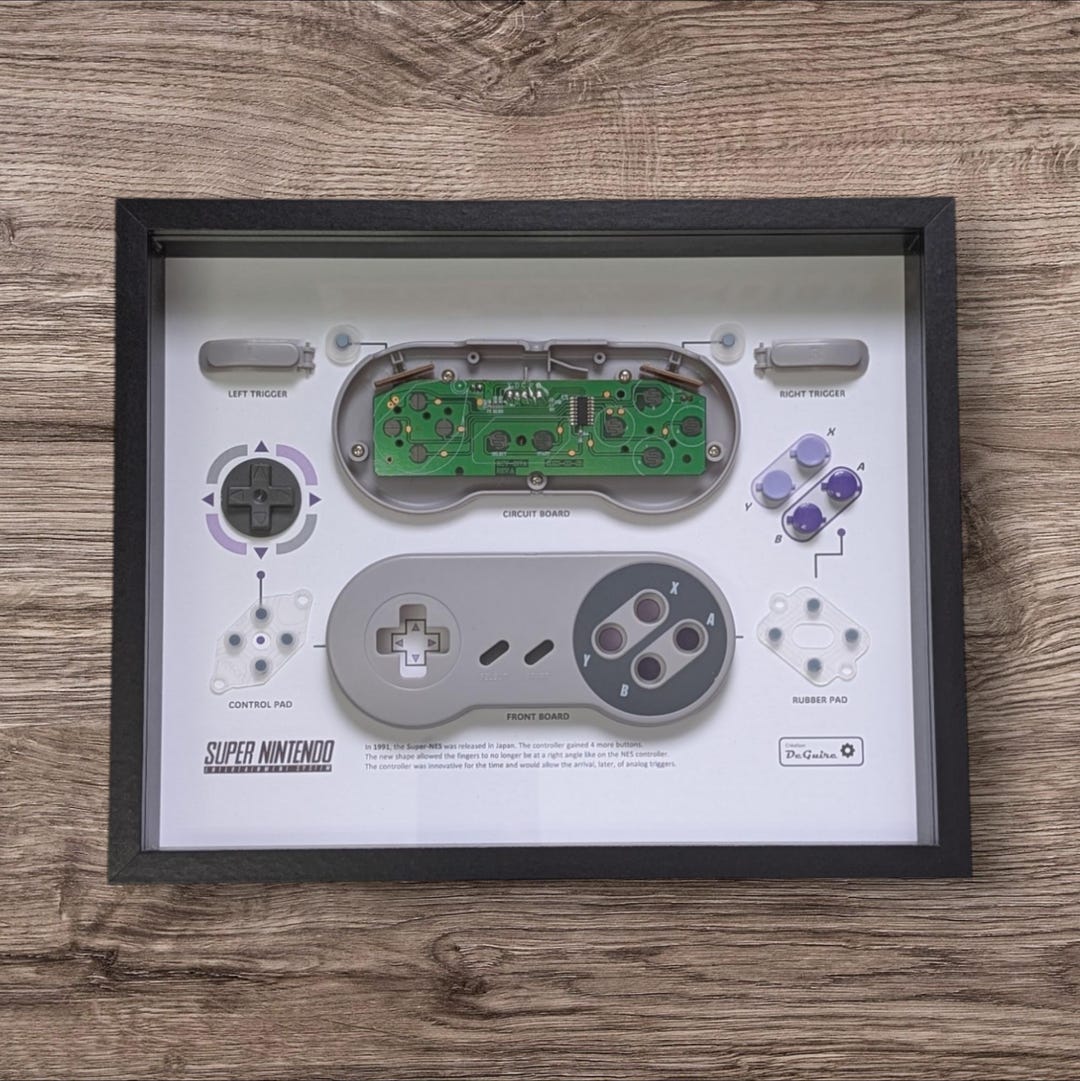 NINTENDO Frame With SNES Controller - Etsy