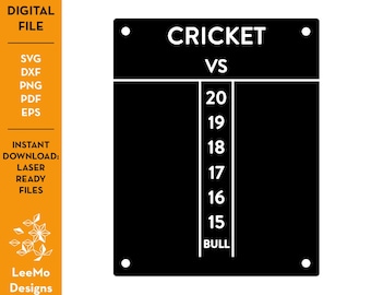 Cricket Game Zeichen Dekor - Instant SVG Download
