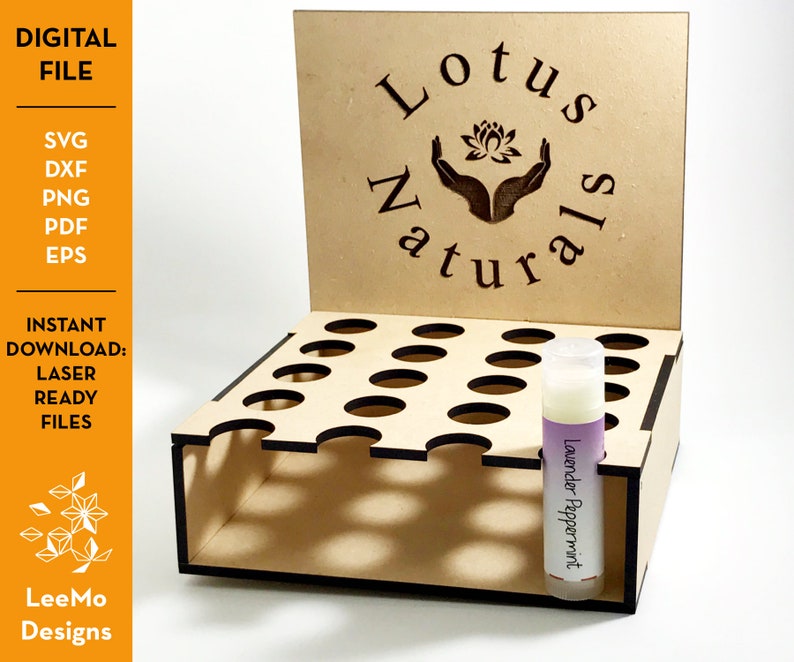 Wooden Display Stand Lip Balm Display Holds 20 Balms Etsy