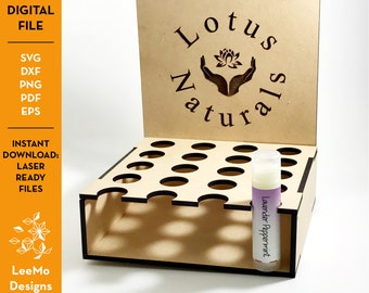 Hölzern Laser geschnitten Lippenbalsam Ständer SVG-Datei zum sofortigen Download