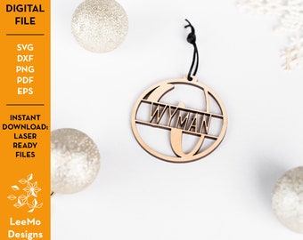 Monogramm Buchstabe Ornament SVG: Laser geschnitten Datei zum sofortigen Download