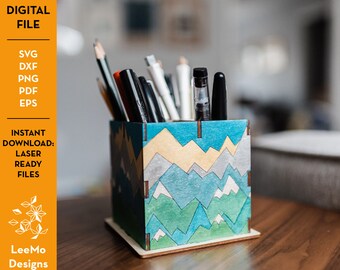DIY Kits for Adults: Paint Brush Holder, Pen Stand Display | Instant download