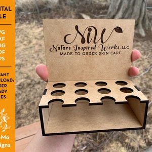 Wooden Lip Balm Display Stand - Laser Cut Files for Instant Download (12 Balm Display)