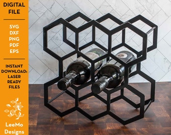 Industrieller Weinlagertisch Blueprint: Digitales DXF Design für moderne Metallmöbel