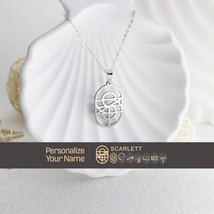Custom Name Logo Necklace: Handcrafted S925 Silver Pendant