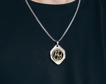 Collar con nombre y logotipo personalizado: acero inoxidable estilo hip-hop