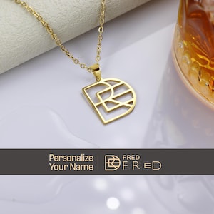 Custom Name Logo Necklace: S925 Silver Personalized Pendant