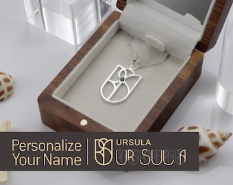 Collar con nombre y logotipo personalizado: joyería personalizada de plata S925