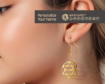 Pendientes con nombre personalizado: Plata S925, regalo con logotipo personalizado